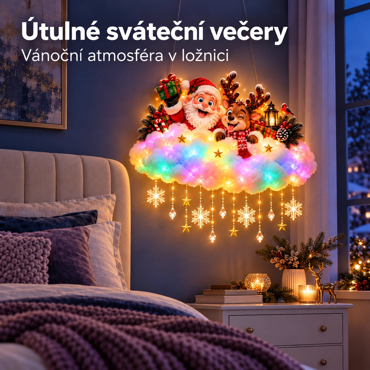 Vánoční světelná dekorace – kouzelná sváteční výzdoba pro váš domov