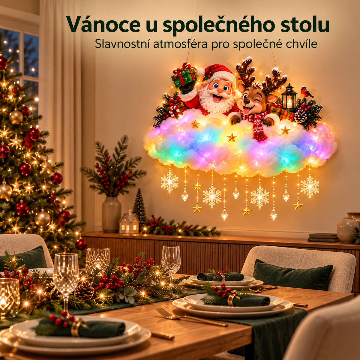 Vánoční světelná dekorace – kouzelná sváteční výzdoba pro váš domov