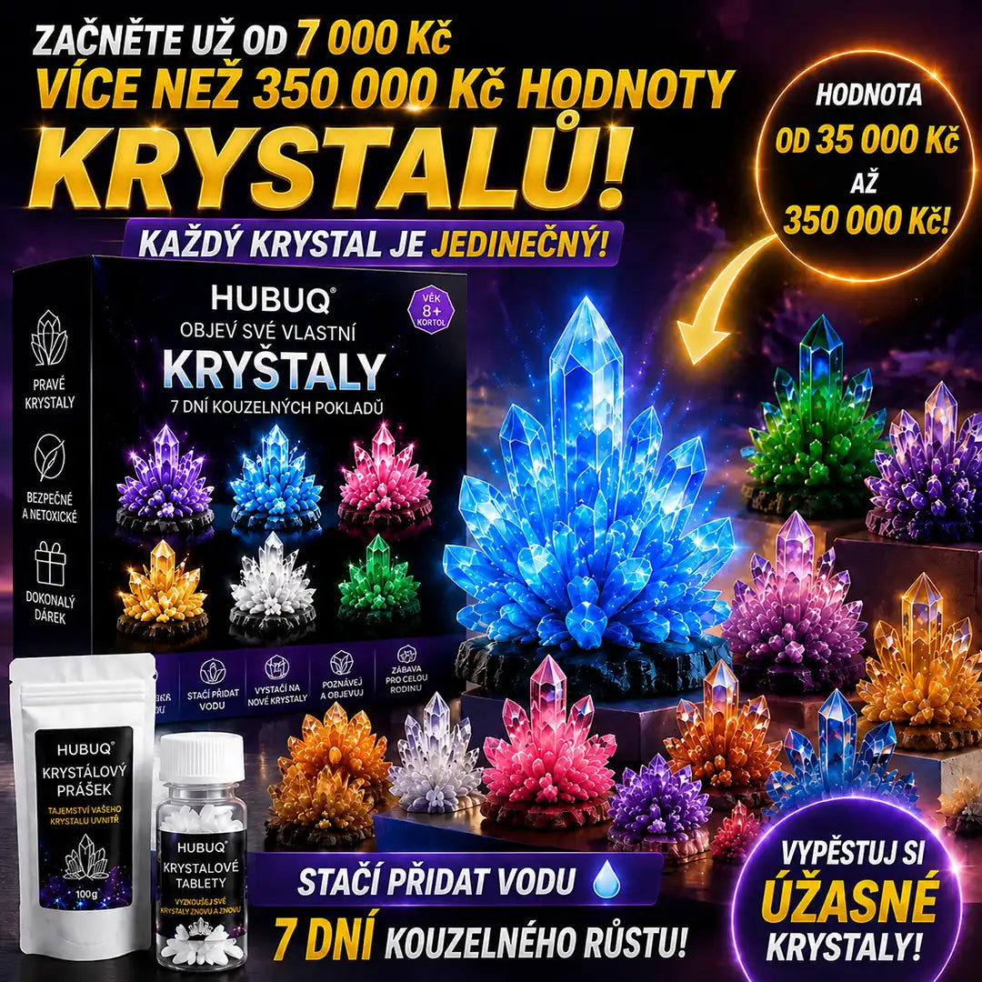 HUBUQ® Křišťálový Ateliér – Prémiový Prášek pro Pěstování Krystalů 💎