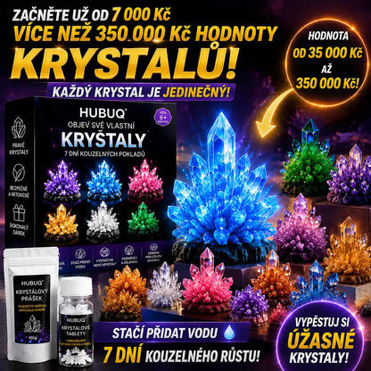 HUBUQ® Křišťálový Ateliér – Prémiový Prášek pro Pěstování Krystalů 💎