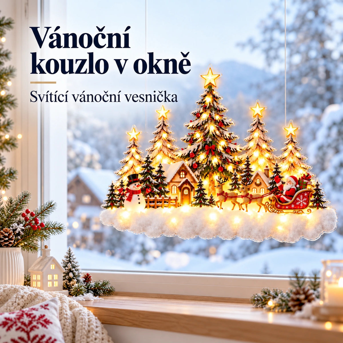 Vánoční světelná dekorace – kouzelná sváteční výzdoba pro váš domov