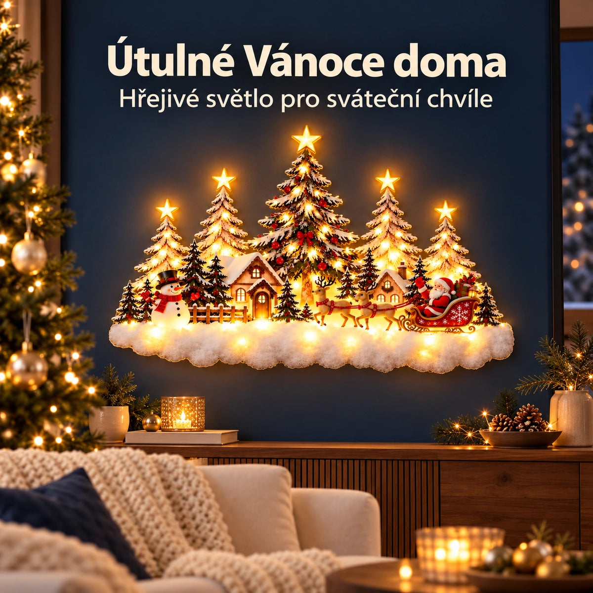 Vánoční světelná dekorace – kouzelná sváteční výzdoba pro váš domov