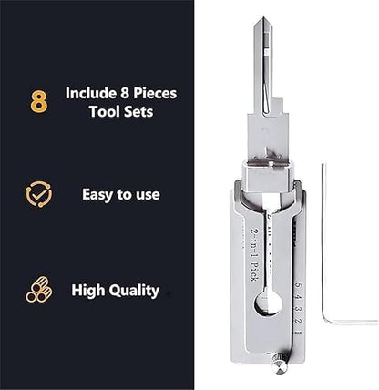 🔥 HOT SALE 49% OFF ⚒️ SS001 Pro Stainless Steel Universal Locksmith Training Tool – Compatible with All Lock Types