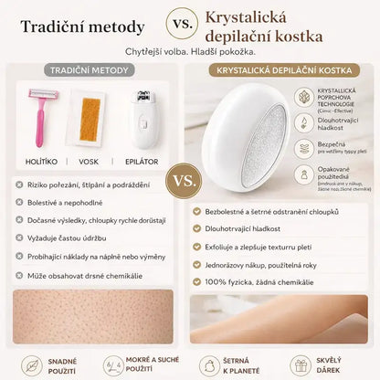 Bezbolestný krystalový odstraňovač chloupků