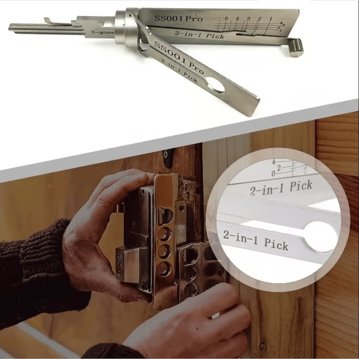 🔥 HOT SALE 49% OFF ⚒️ SS001 Pro Stainless Steel Universal Locksmith Training Tool – Compatible with All Lock Types