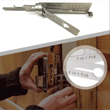 🔥 HOT SALE 49% OFF ⚒️ SS001 Pro Stainless Steel Universal Locksmith Training Tool – Compatible with All Lock Types