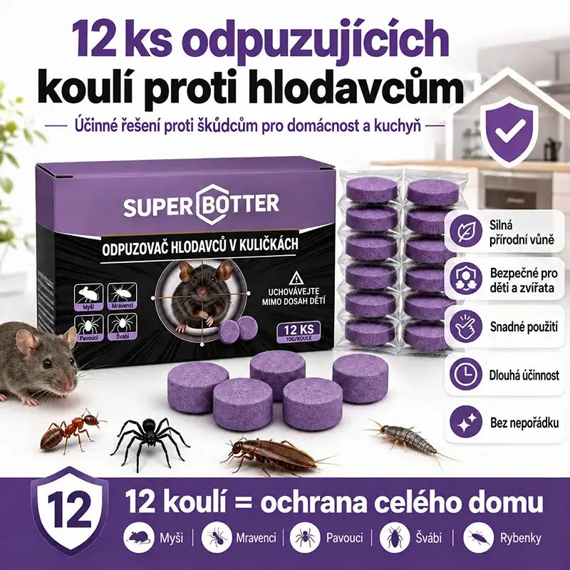 Přírodní vonné odpuzující puky proti škůdcům – ochrana proti různým škůdcům pro dům, garáž i venkovní prostory