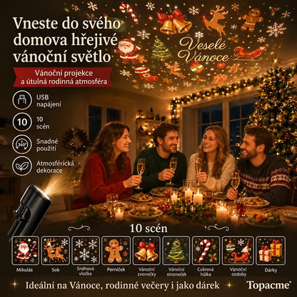 Topacme® 5D chytrý hvězdný projektor 🌌 – 30+ dynamických scén a ovládání přes aplikaci 💖