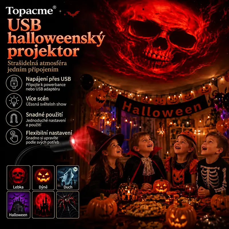 Topacme® 5D chytrý hvězdný projektor 🌌 – 30+ dynamických scén a ovládání přes aplikaci 💖