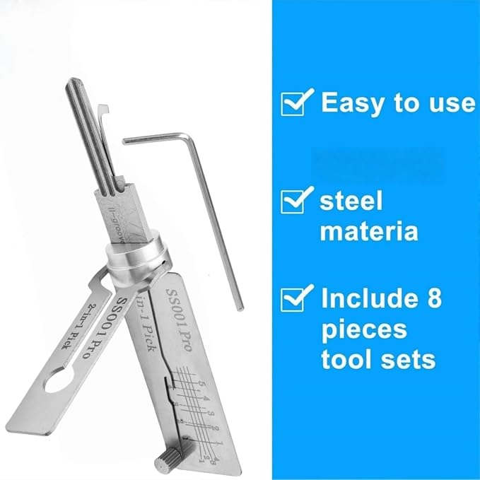 🔥 HOT SALE 49% OFF ⚒️ SS001 Pro Stainless Steel Universal Locksmith Training Tool – Compatible with All Lock Types