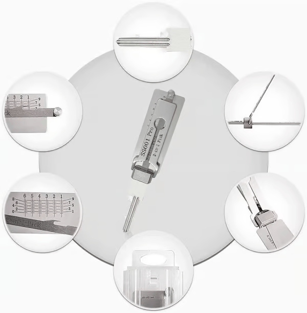 🔥 HOT SALE 49% OFF ⚒️ SS001 Pro Stainless Steel Universal Locksmith Training Tool – Compatible with All Lock Types